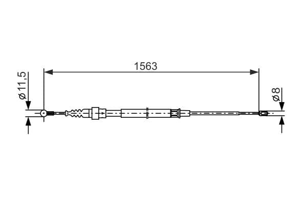 Cablu, frana de parcare BOSCH 1 987 477 891