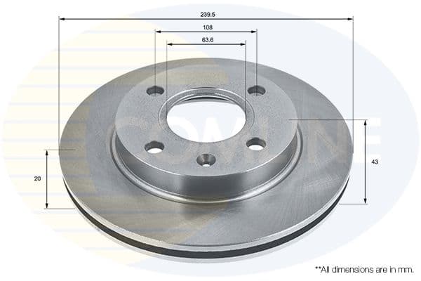 Disc frana COMLINE ADC0440V