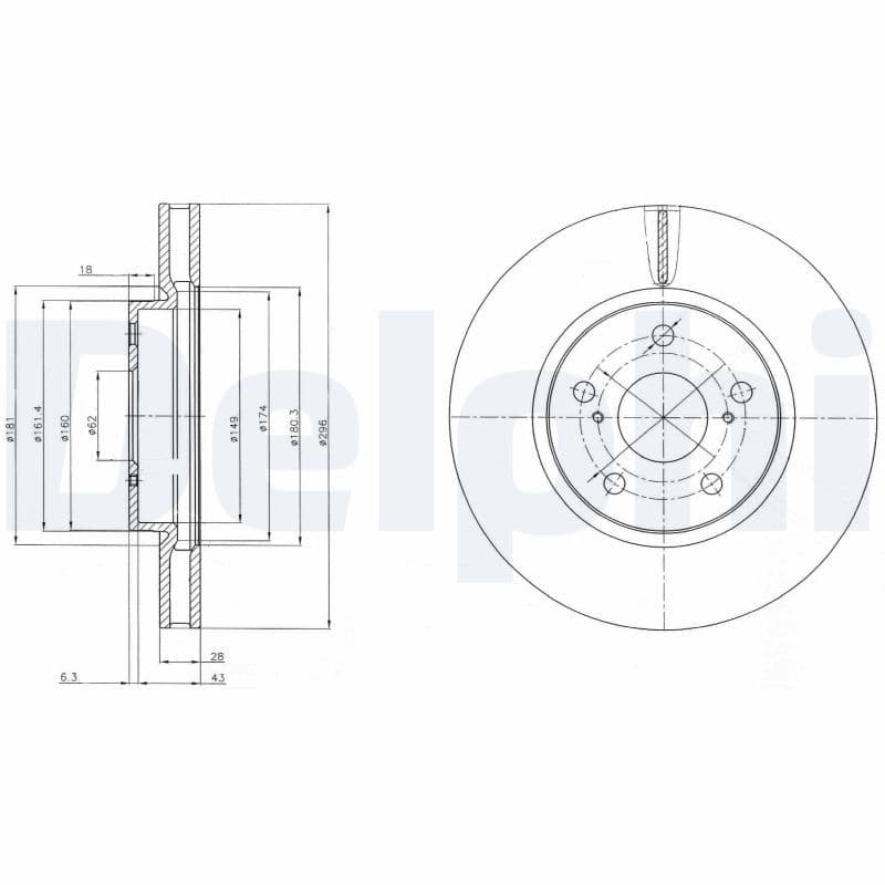 Disc frana DELPHI BG4139C
