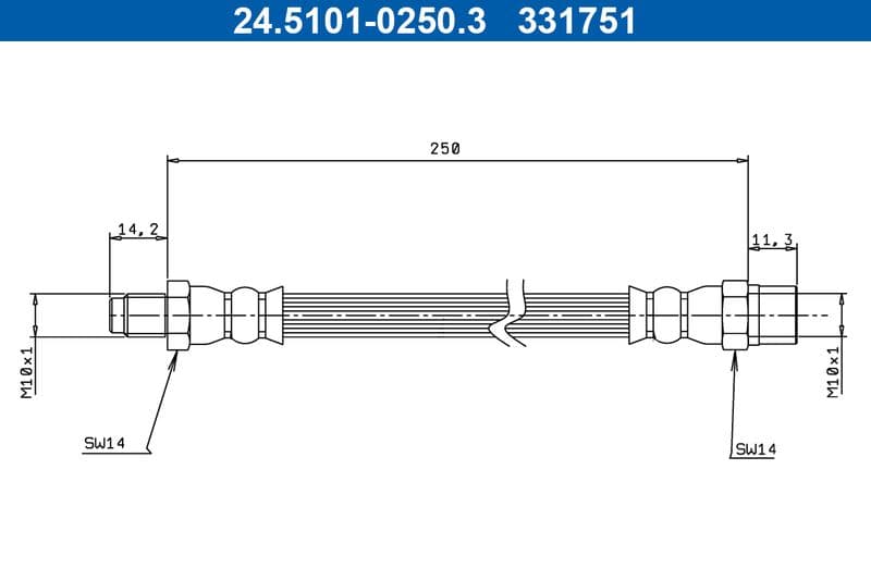 Furtun frana ATE 24.5101-0250.3