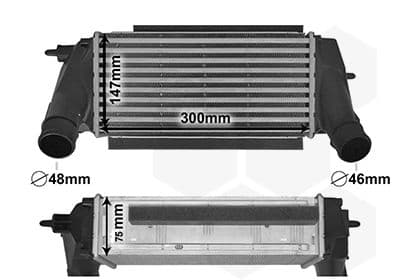 Intercooler, compresor VAN WEZEL 18014702