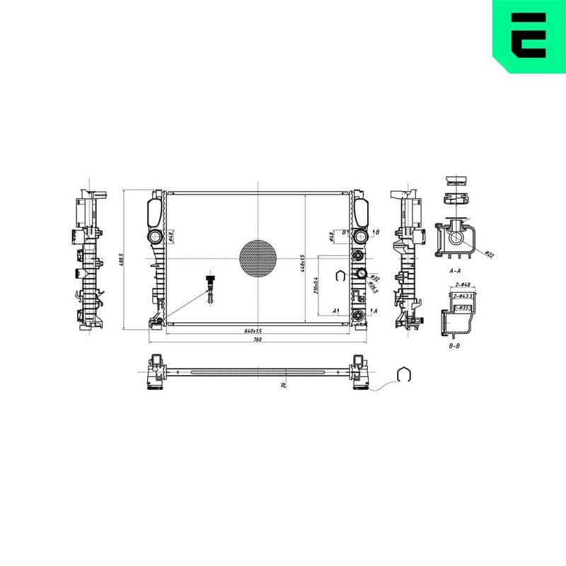 Radiator, racire motor ERA 673388