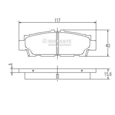 set placute frana,frana disc NIPPARTS J3612012