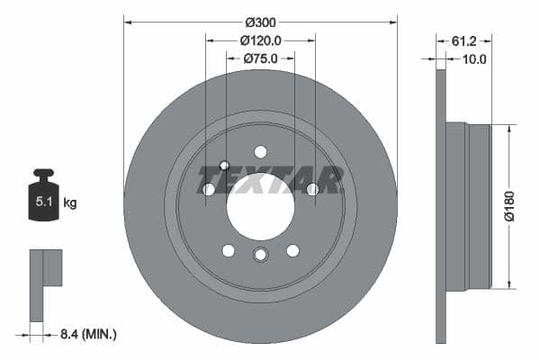 Disc frana TEXTAR PRO 92042303