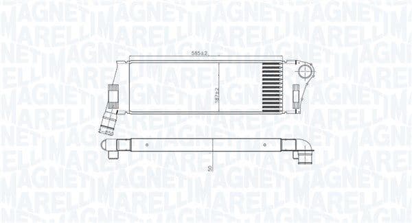Intercooler, compresor MAGNETI MARELLI 351319206240
