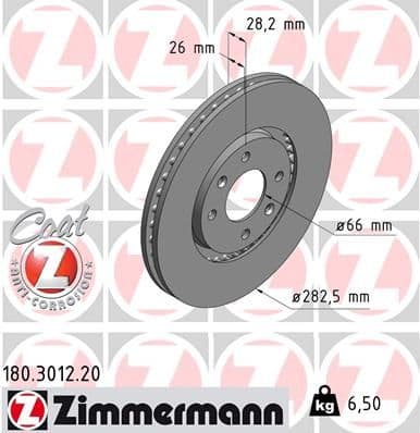 Disc frana ZIMMERMANN COAT Z 180.3012.20