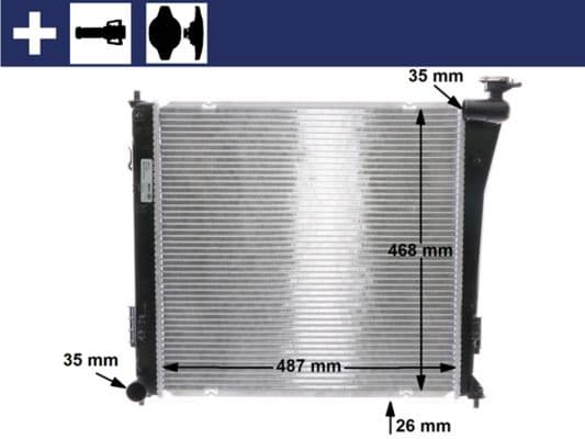 Radiator, racire motor MAHLE BEHR CR 848 000S