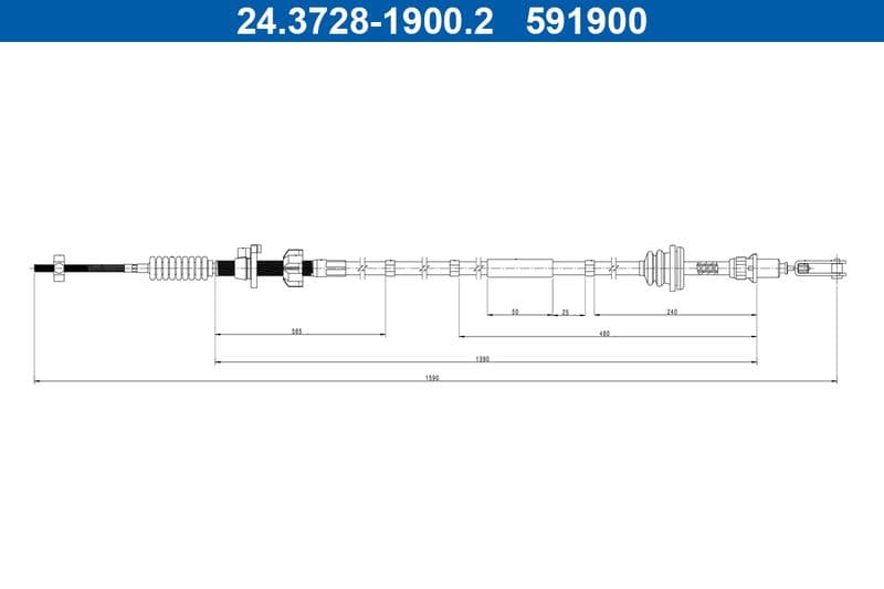 Cablu ambreiaj ATE 24.3728-1900.2