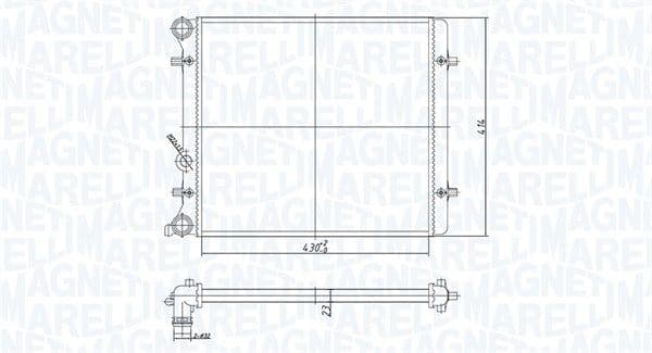 Radiator, racire motor MAGNETI MARELLI 350213166700