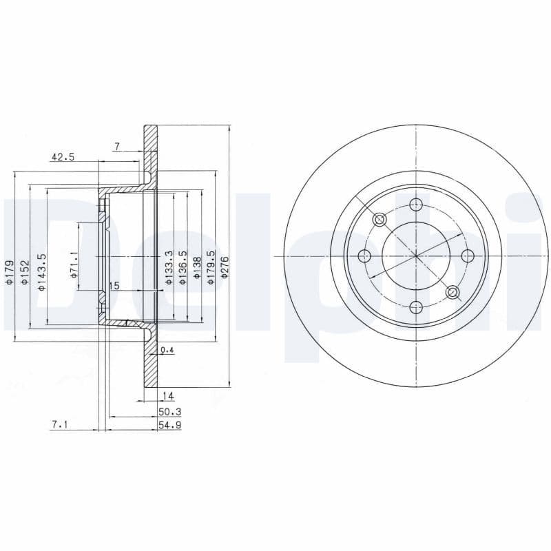 Disc frana DELPHI BG3621