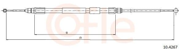 Cablu, frana de parcare COFLE 10.4267