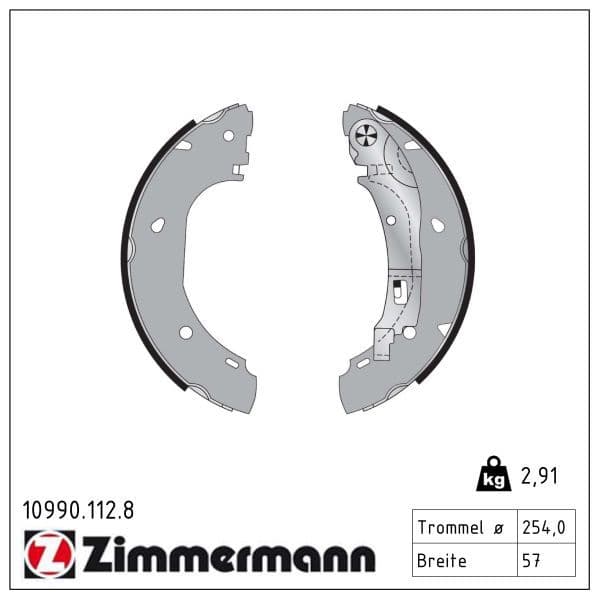 Set saboti frana ZIMMERMANN 10990.112.8