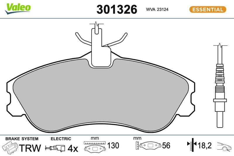 set placute frana,frana disc VALEO FIRST 301326