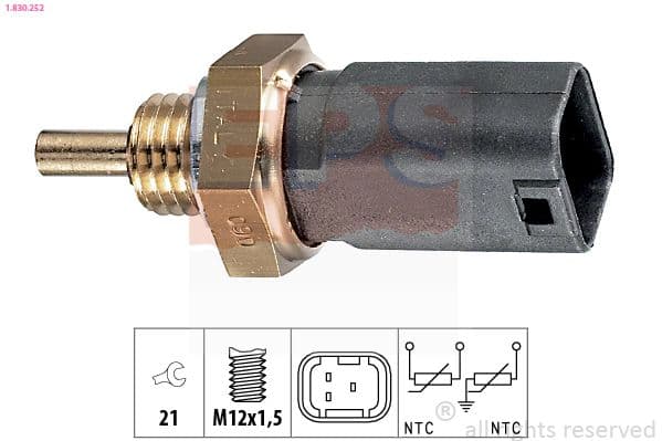 senzor,temperatura lichid de racire EPS Made in Italy - OE Equivalent 1.830.252