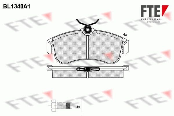 set placute frana,frana disc FTE 9010130