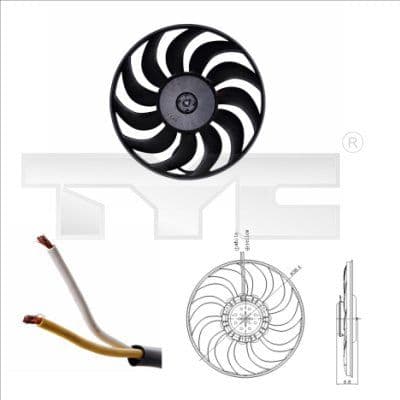 Ventilator, radiator TYC 802-0051