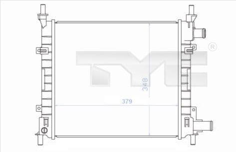 Radiator, racire motor TYC 710-0043