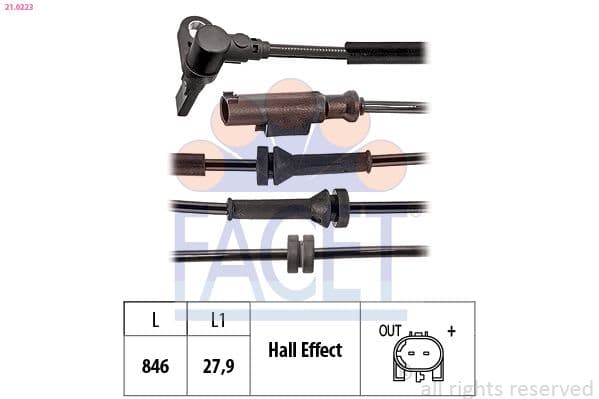 senzor,turatie roata FACET Made in Italy - OE Equivalent 21.0223