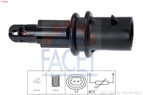 senzor,temperatura aer admisie FACET Made in Italy - OE Equivalent 10.4033