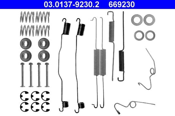 Set accesorii, sabot de frana ATE 03.0137-9230.2
