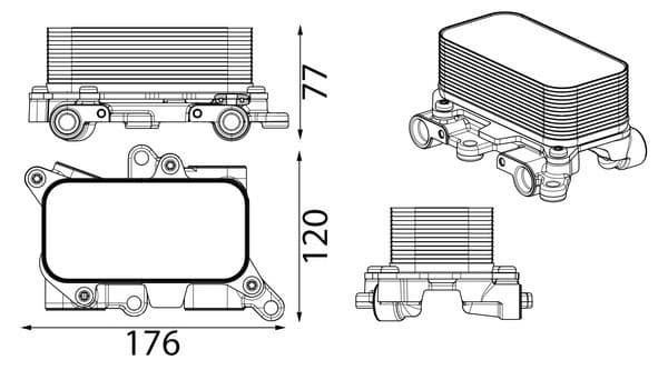 Radiator racire ulei, cutie de viteze automata MAHLE CLC 445 000S