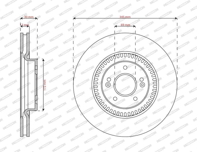 Disc frana FERODO DDF3340C