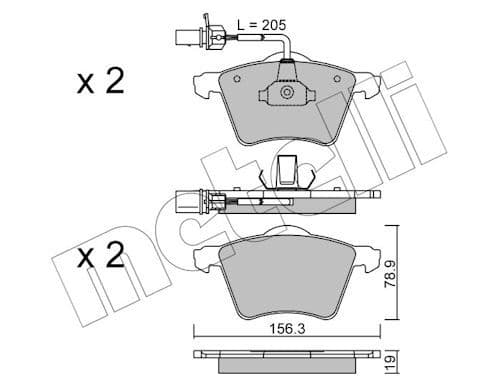 set placute frana,frana disc METELLI 22-0550-1