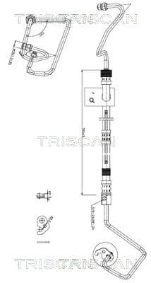 Furtun hidraulic, sistem de directie TRISCAN 8516 16026