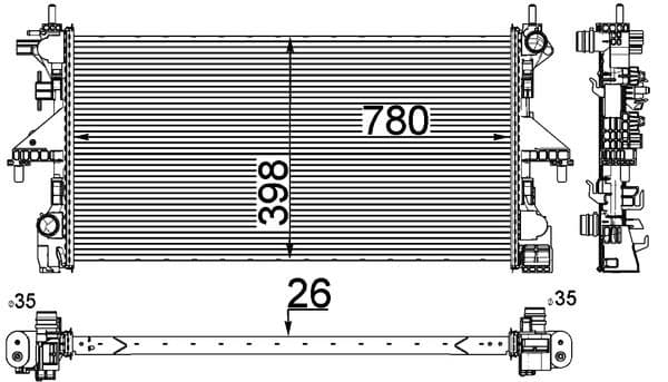 Radiator, racire motor MAHLE BEHR *** PREMIUM LINE *** CR 808 000P