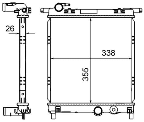 Radiator, racire motor MAHLE BEHR CR 831 000S