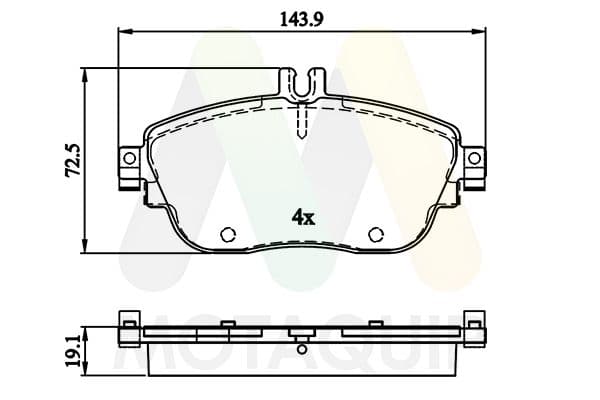 set placute frana,frana disc MOTAQUIP LVXL1747