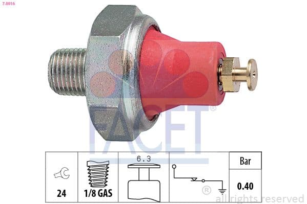 Senzor presiune ulei FACET Made in Italy - OE Equivalent 7.0016