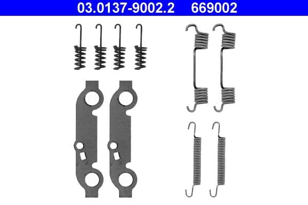 set accesorii, saboti frana parcare ATE 03.0137-9002.2