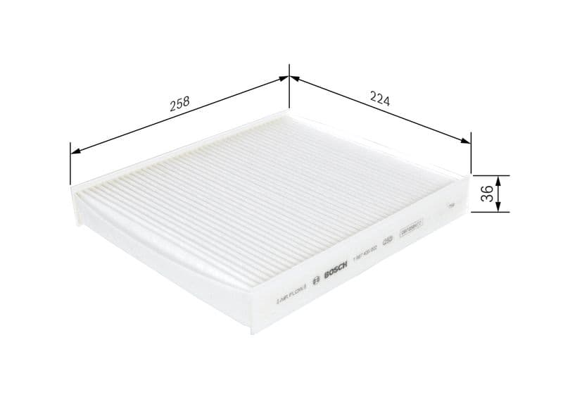 Filtru, aer habitaclu BOSCH 1 987 435 002