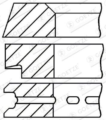 Set segmenti piston GOETZE ENGINE 08-207000-00