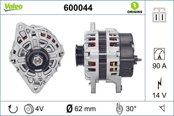 Generator / Alternator VALEO 600044