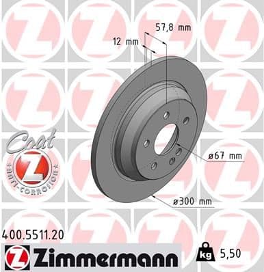 Disc frana ZIMMERMANN COAT Z 400.5511.20