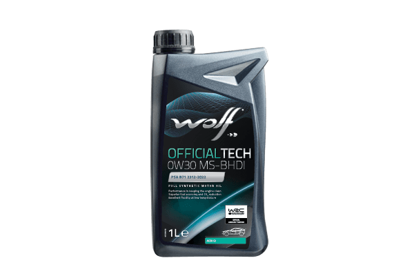 Ulei de motor WOLF OFFICIALTECH 0W-30 MS-BHDI 8323393 1L