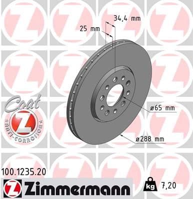 Disc frana ZIMMERMANN COAT Z 100.1235.20