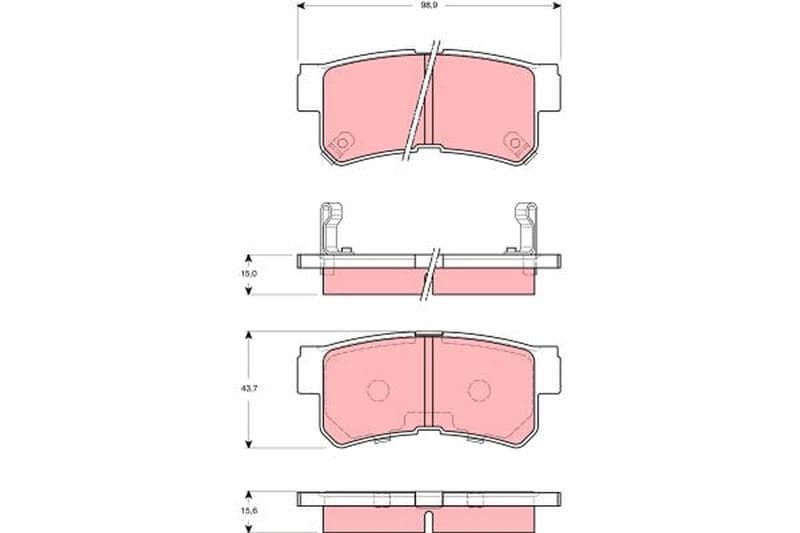 set placute frana,frana disc TRW GDB3258