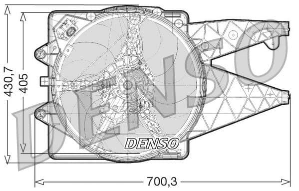 Ventilator, radiator DENSO DER01020