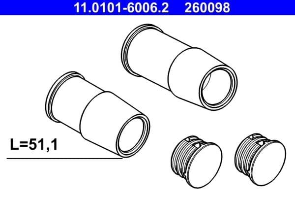 Set bucsi de ghidaj, etrier frana ATE 11.0101-6006.2