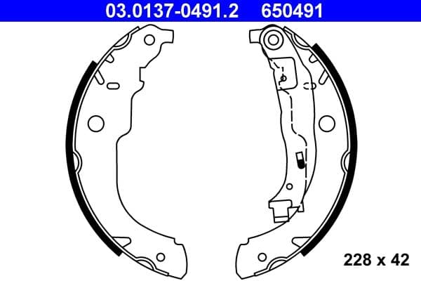 Set saboti frana ATE 03.0137-0491.2
