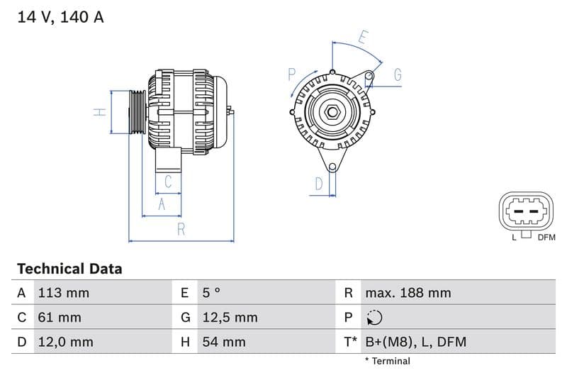 Generator / Alternator BOSCH 0 986 080 380