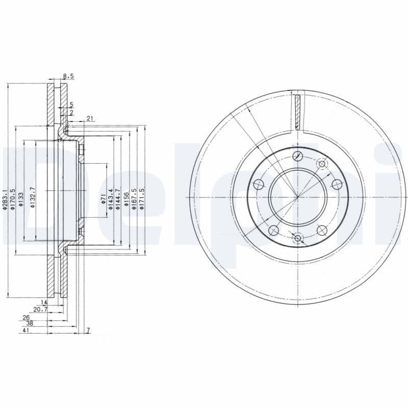 Disc frana DELPHI BG3682