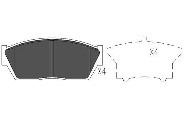 set placute frana,frana disc KAVO PARTS KBP-2017