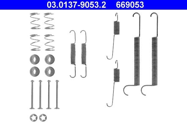 Set accesorii, sabot de frana ATE 03.0137-9053.2