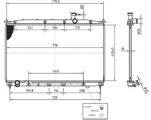Radiator, racire motor MTR 13054841