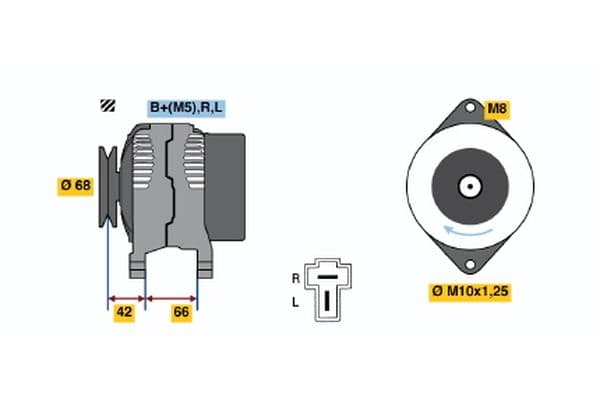 Generator / Alternator BOSCH 0 986 035 851