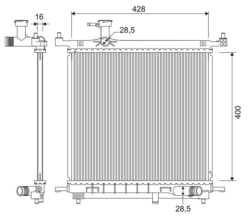 Radiator, racire motor VALEO 701328